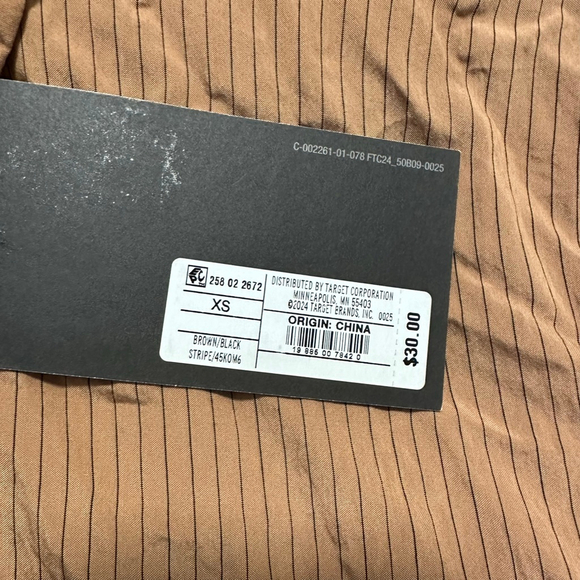 Women's Future Collective Striped Button-Up Shirt Brown/Black Size XS NWT NEW - Picture 10 of 11